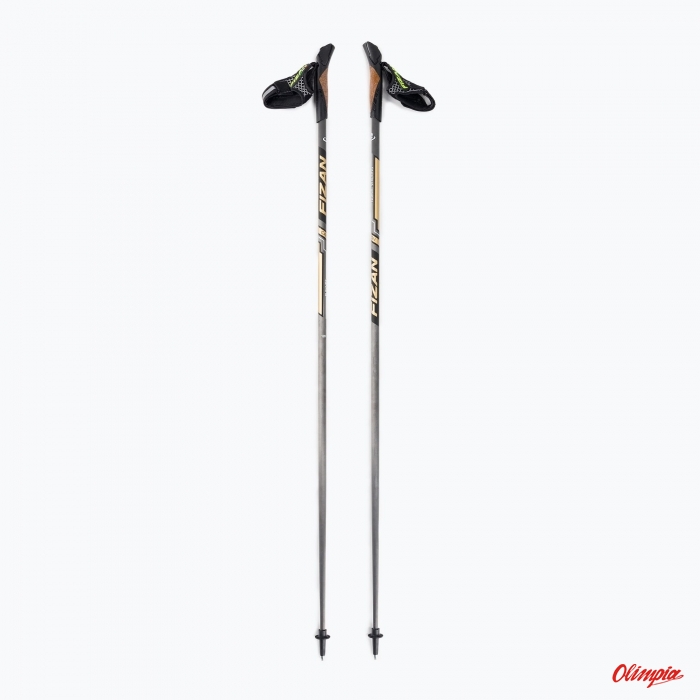 Kije Nordic Walking Fizan Runner 40% Carbon BLACK-GOLD