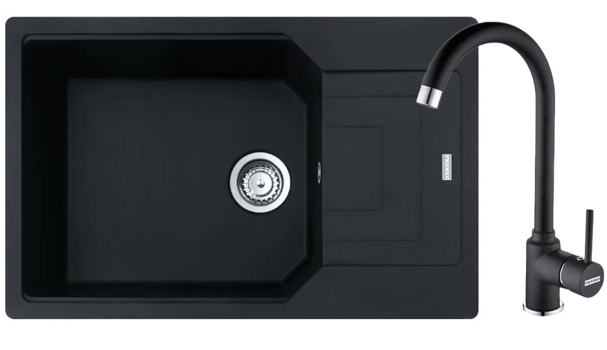 Zestaw granitowy Franke Zlewozmywak Urban UBG 611-78 XL + Bateria Pola Onyx  !