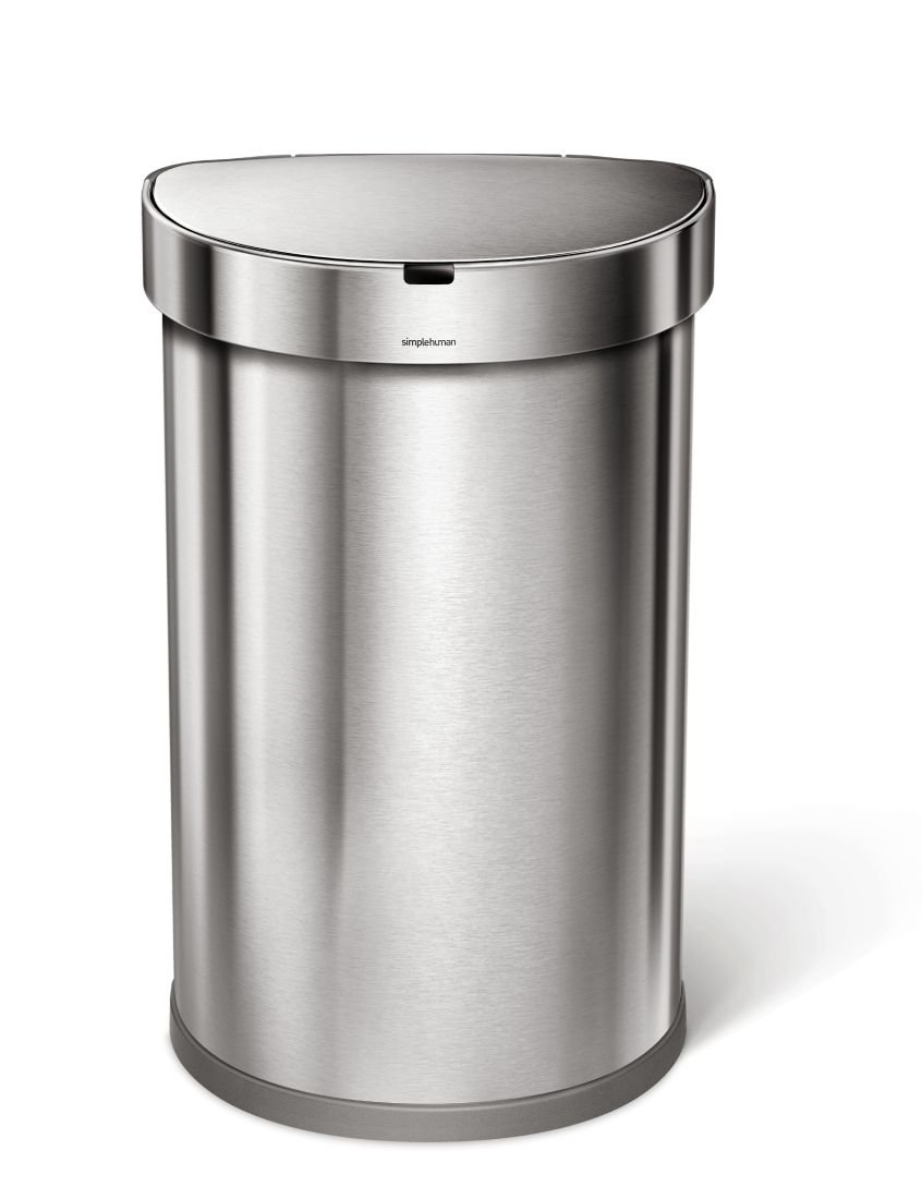 Implehuman Kosz półokrągły na śmieci Liner Pocket, 45 l, srebrny