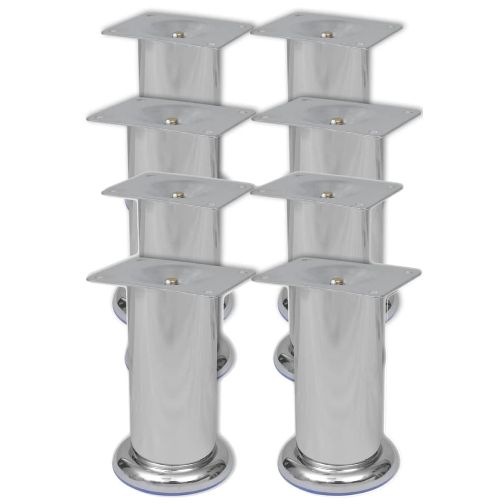 vidaXL vidaXL Okrągłe nóżki do sofy, 8 szt., chromowe, 120 mm