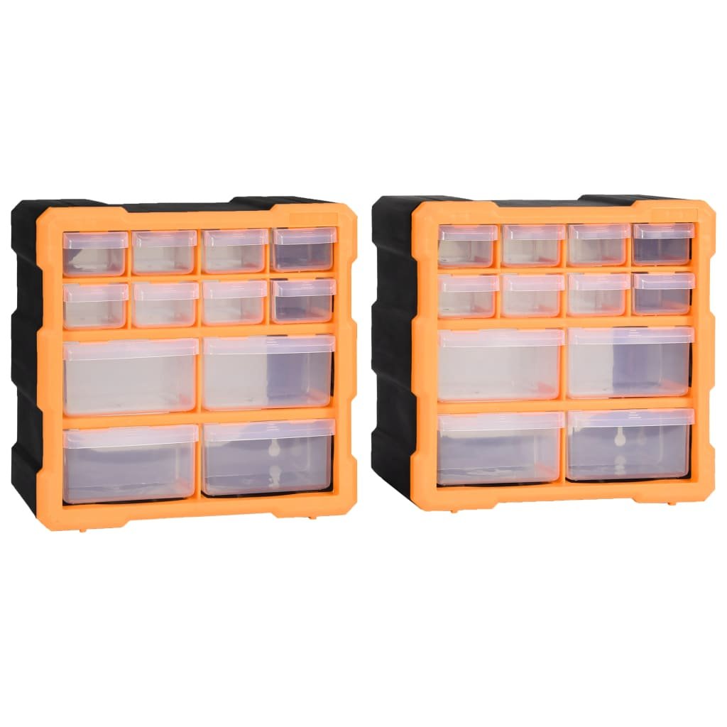 vidaXL vidaXL Organizery z 12 szufladkami 2 szt 26,5x16x26 cm 147581 147581