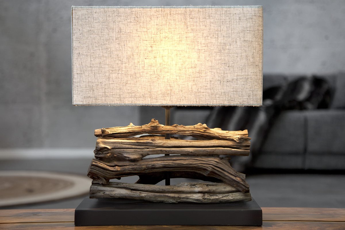Invicta Interior Lampa stołowa Nature Horizontal beżowa 40cm 19477