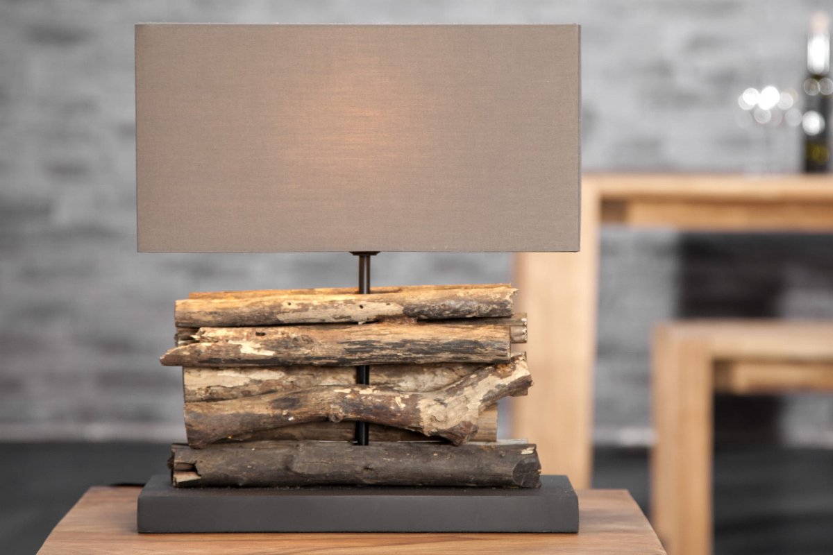 Invicta Interior Lampa stołowa Nature Horizontal brązowa 40cm 17322