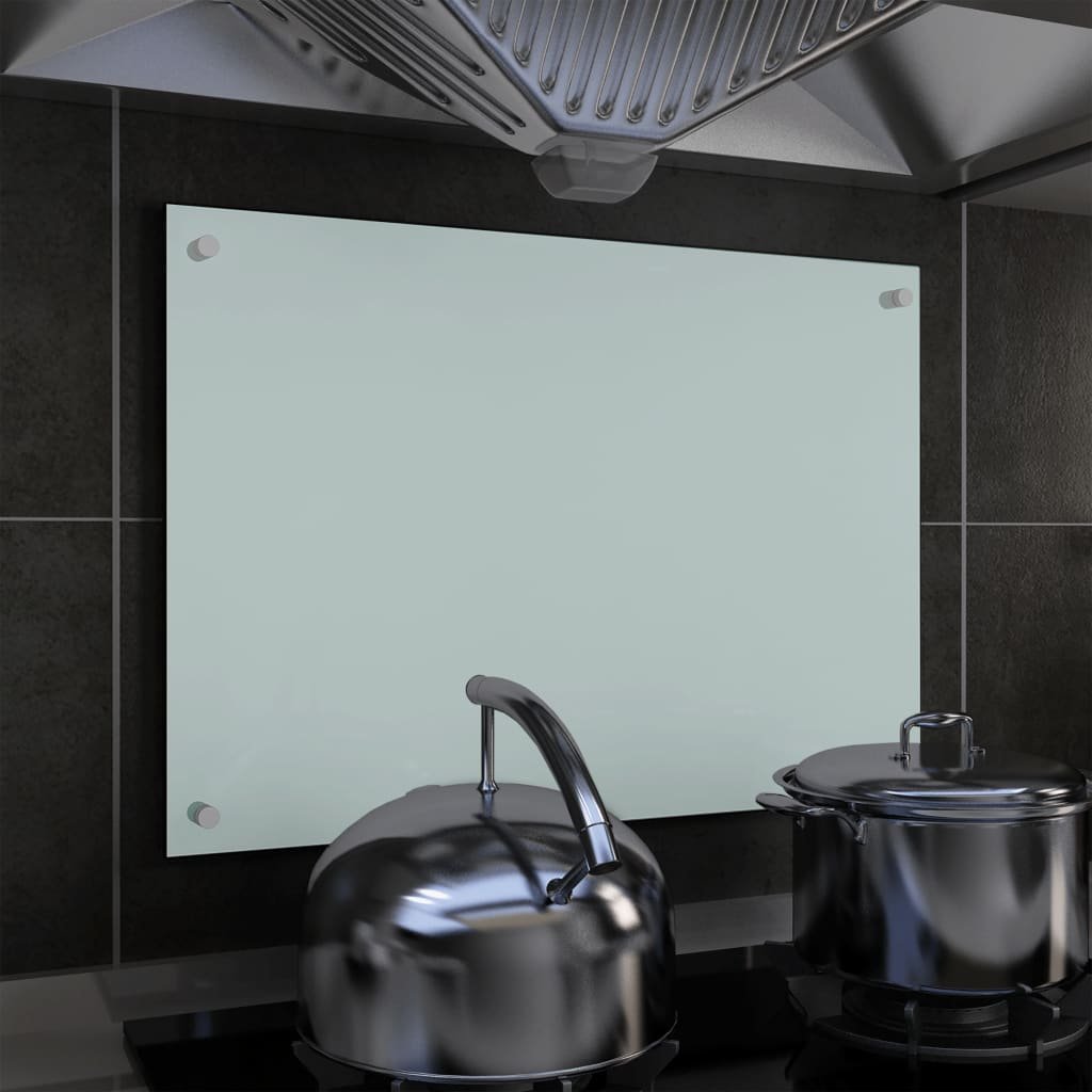 vidaXL Panel ochronny do kuchni, biały, 70x50 cm, szkło hartowane