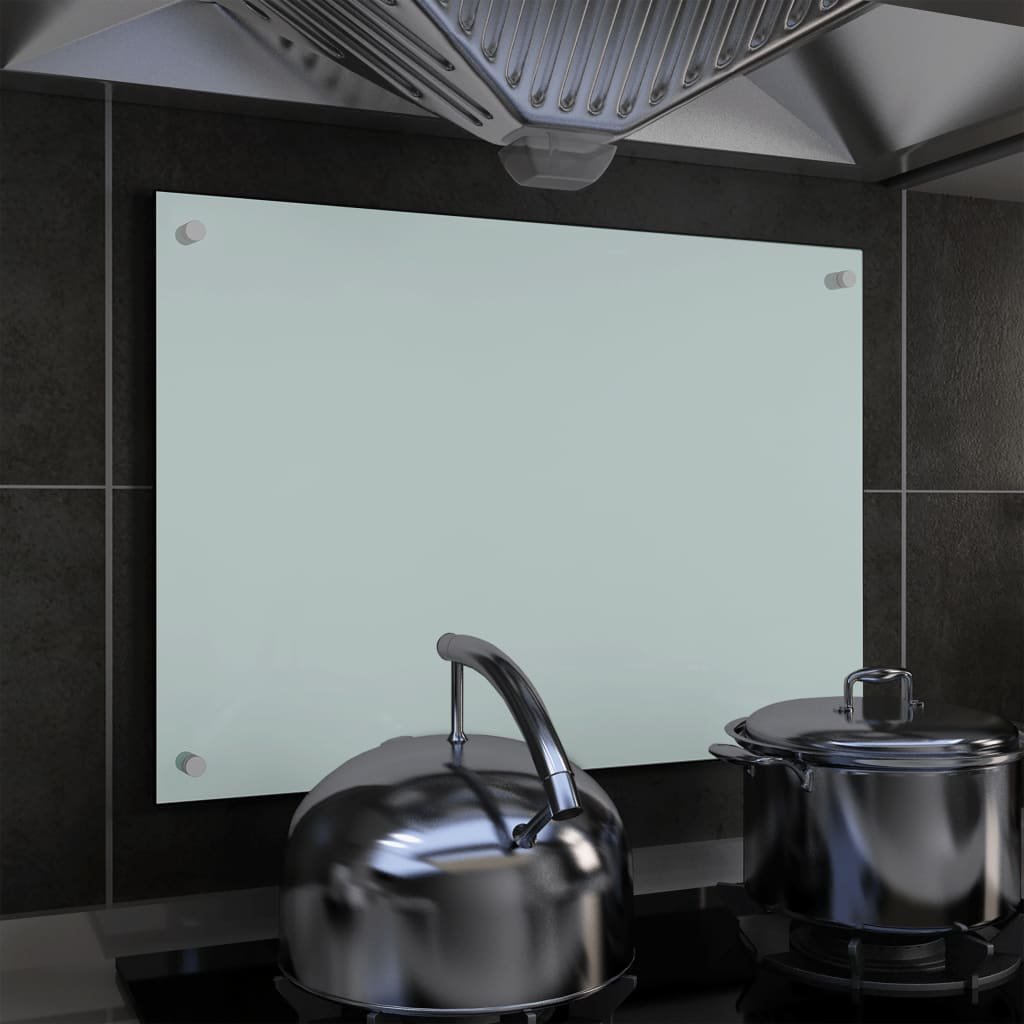 vidaXL Panel ochronny do kuchni, biały, 70x50 cm, szkło hartowane