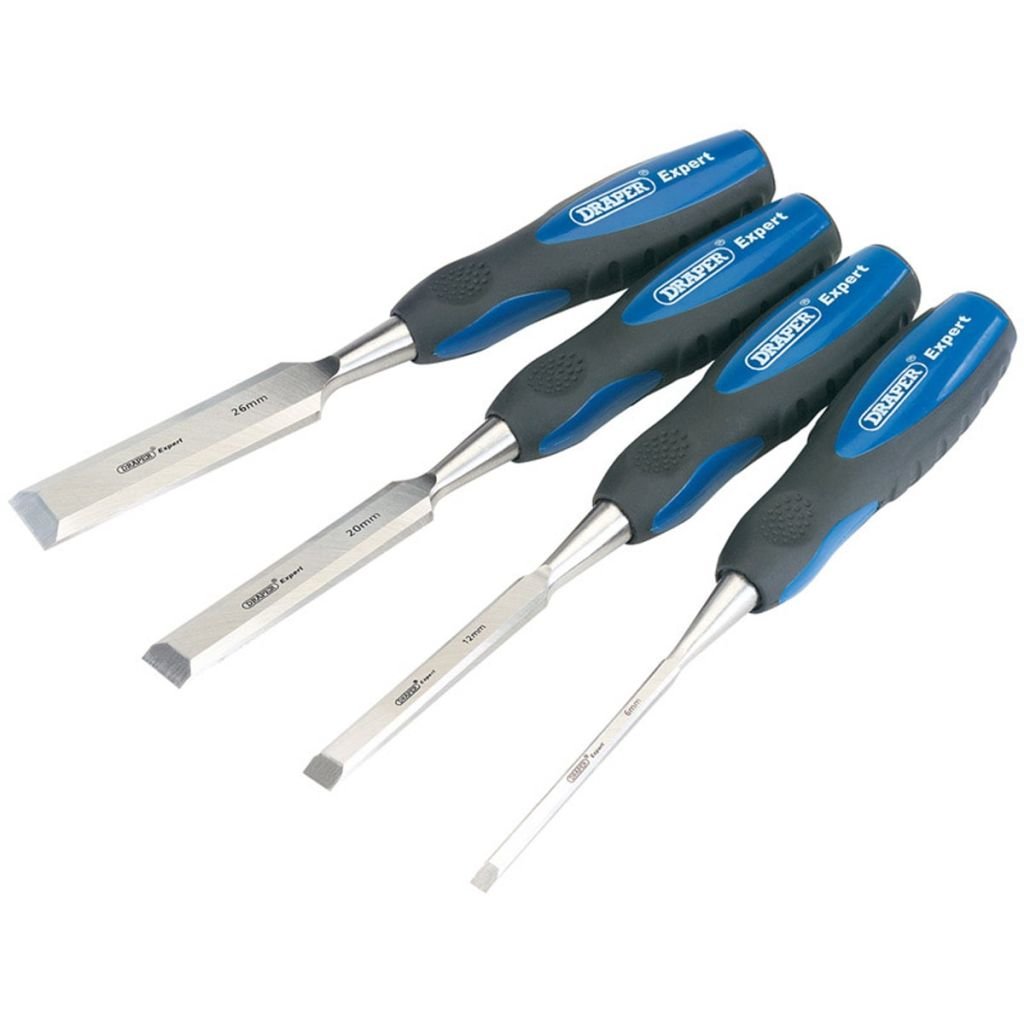 DRAPER Tools 4-częściowy zestaw dłut do drewna, niebieski, 89726 Tools