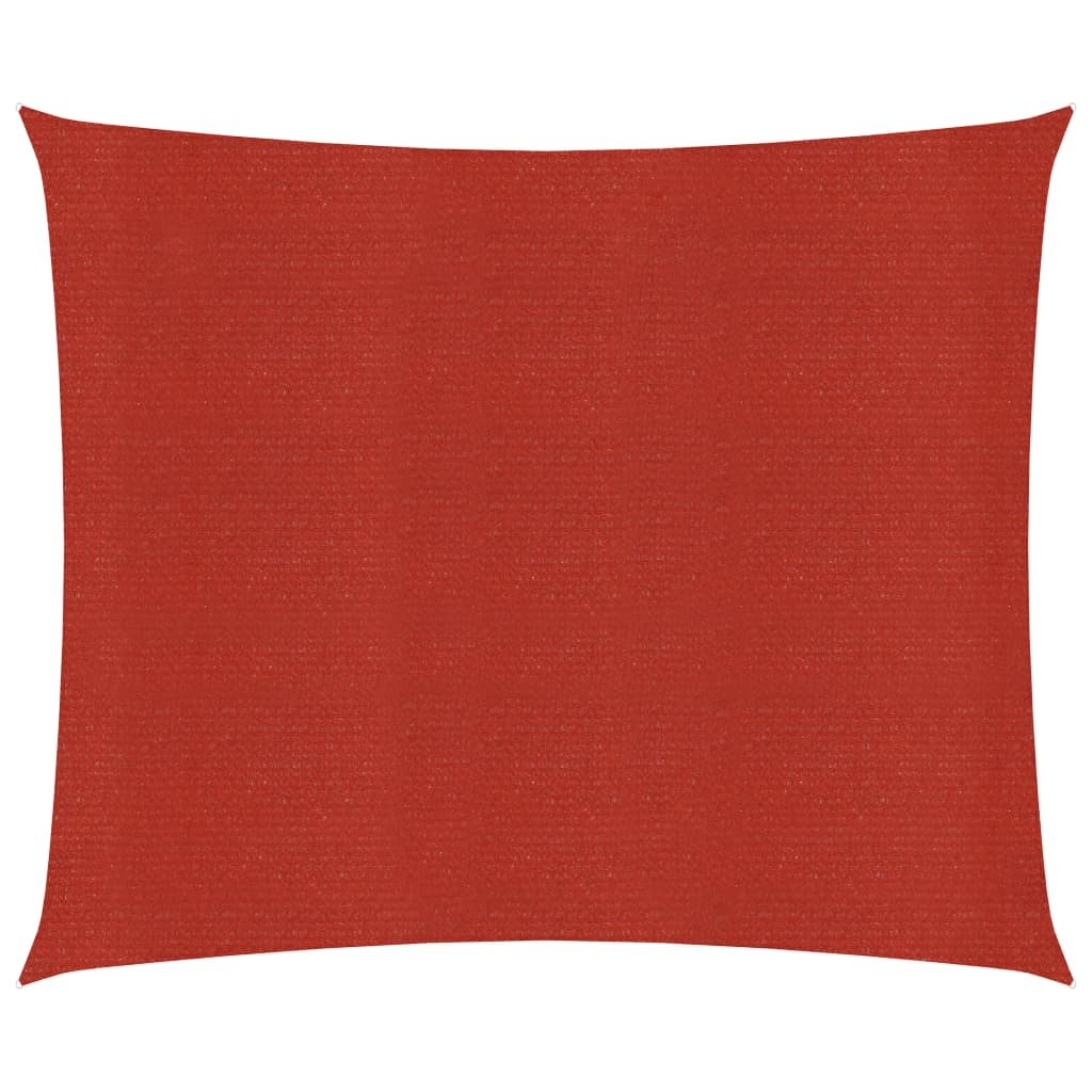 vidaXL Żagiel przeciwsłoneczny, 160 g/m, czerwony, 2,5x2,5 m, HDPE vidaXL