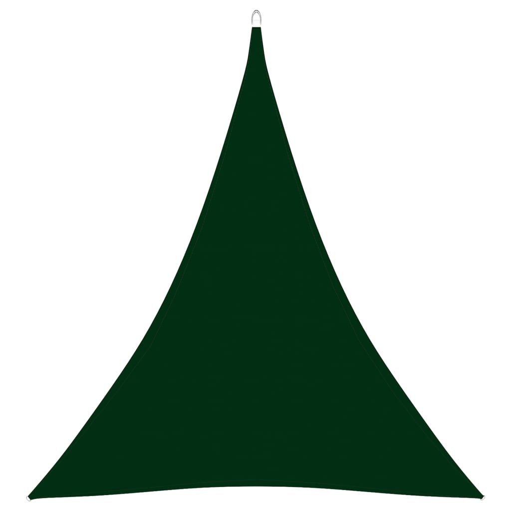 vidaXL Żagiel ogrodowy, tkanina Oxford, trójkąt, 3x4x4m, ciemnozielony vidaXL