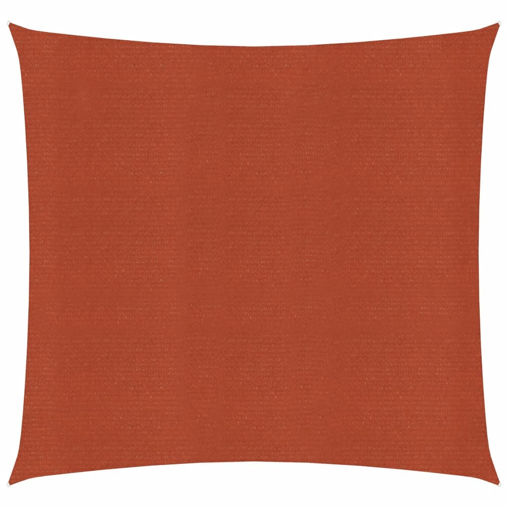 vidaXL Żagiel przeciwsłoneczny, 160 g/m, terakotowy, 4x4 m, HDPE vidaXL