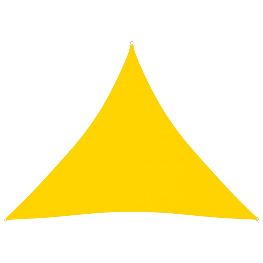 vidaXL Trójkątny żagiel ogrodowy, tkanina Oxford, 3,6x3,6x3,6 m, żółty 135611
