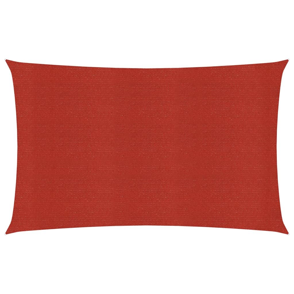 vidaXL Żagiel przeciwsłoneczny, 160 g/m, czerwony, 3x6 m, HDPE vidaXL