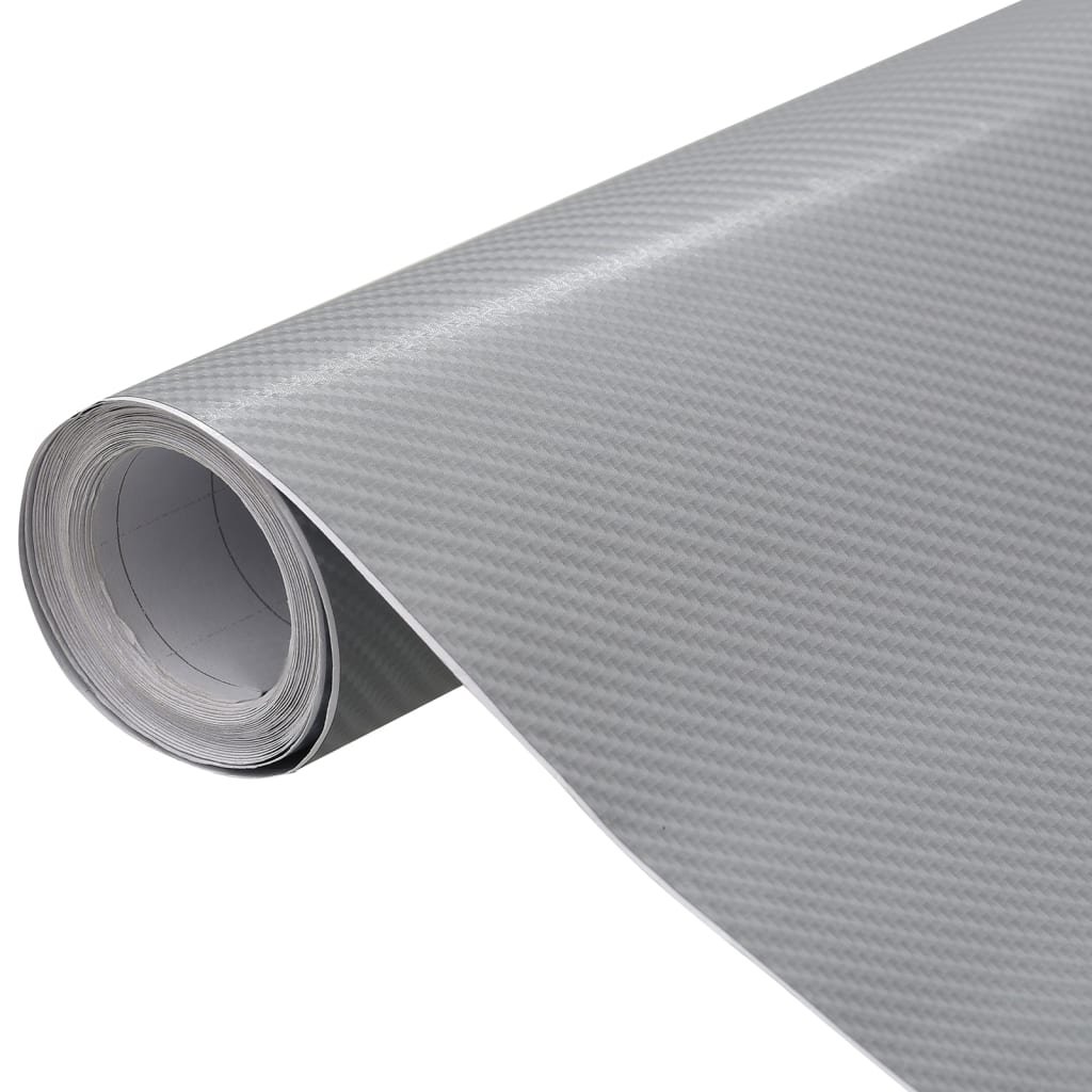 shumee Folie samochodowe 4D 2 szt. srebrne 100x150 + 50x150 cm