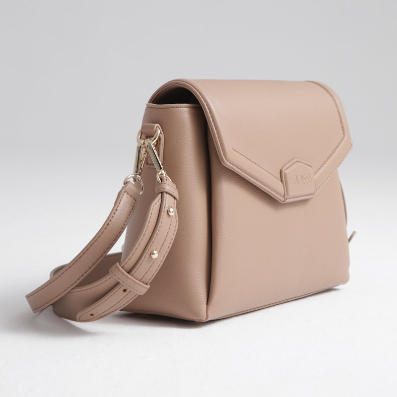 Torebka Crossbody I Organizer Do Wózka 2W1 Dla Mamy Midi Blush Beige