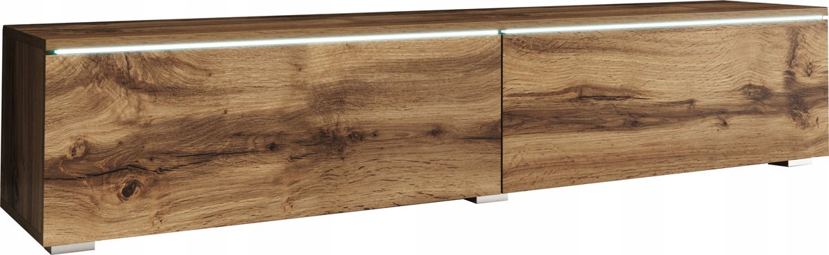 szafka RTV wisząca półka TV 140 cm Dąb Wotan