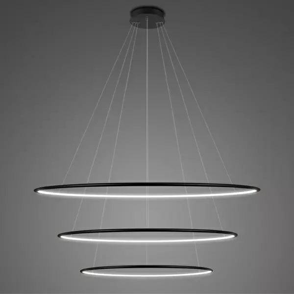Altavola Design Lampa wisząca Nowoczesna lampa sufitowa LED do wysokiego pokoju Altavola Led shape okręgi LED LA075/P_100_in_4k_black LA075/P_100_in_4k_black