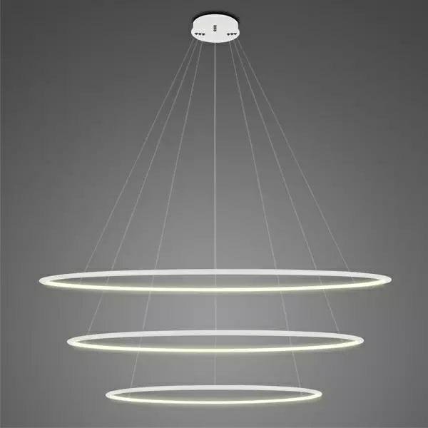Altavola Design Lampa wisząca Ledowe Okręgi No.3 150 cm in 3k biała LA075/P_150_in_3k_white