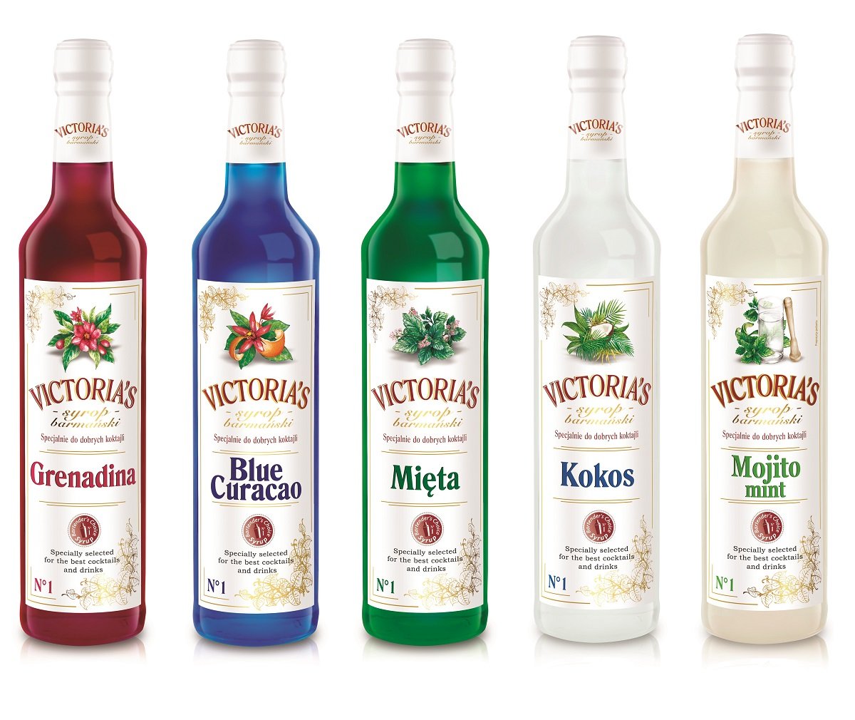 Victoria's Syrop barmański mix do drinków 5x490 ml