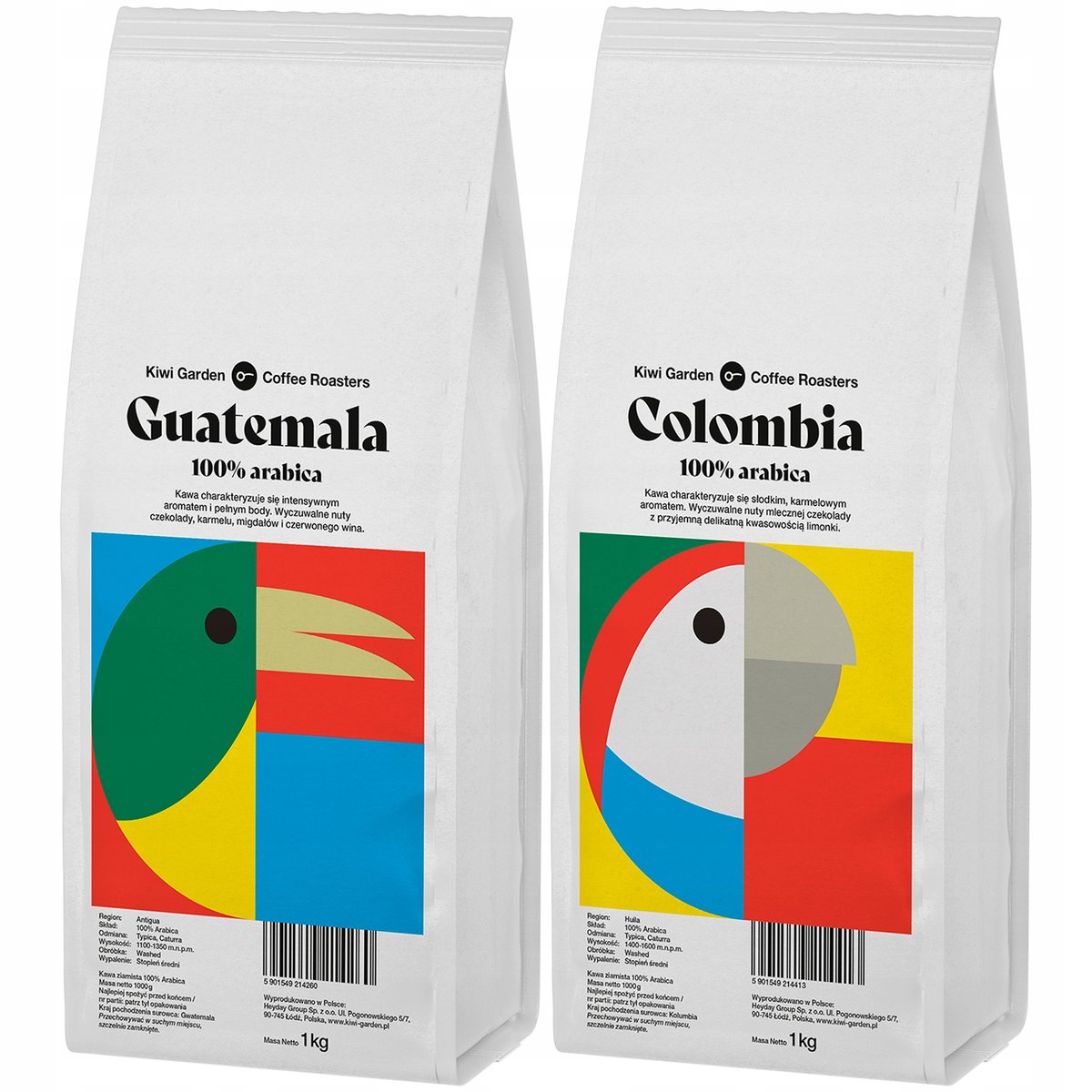 Kawa ziarnista Gwatemala + Colombia Świeżo palona