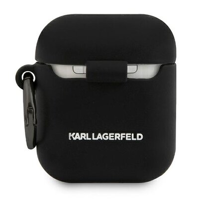 Karl Lagerfeld Karl Lagerfeld KLACA2SILCHBK AirPods cover czarny/black Silicone Choupette KLACA2SILCHBK