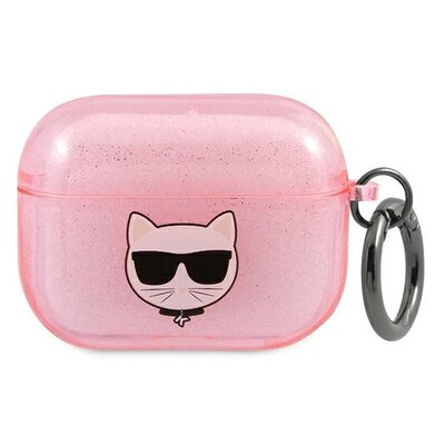 Apple Karl Lagerfeld Etui Karl Lagerfeld KLA3UCHGP AirPods 3 cover różowy/pink Glitter Choupette KLD576PNK