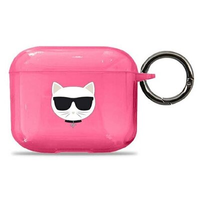 Apple Karl Lagerfeld Etui Karl Lagerfeld KLA3UCHFP AirPods 3 cover różowy/pink Choupette KLD572PNK