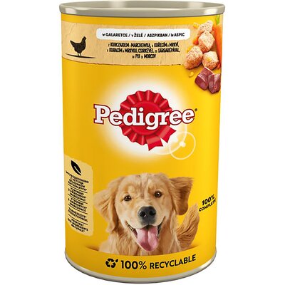 Pedigree Mokra karma dla psów w galaretce z kurczakiem i marchewką 1200 g