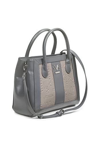 19V69 WŁOCHY Women Shopper Bag GABRIELA GREY/TAUPE SILVER, Szary/Taupe