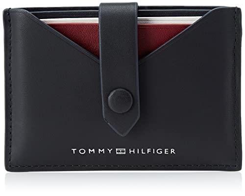 Tommy Hilfiger Męskie TH Central gładkie chowane portfele CC, Space Blue, OS, niebieski (Kosmiczny Błękit)