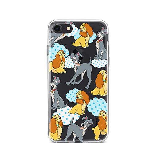 ERT GROUP etui na telefon Apple Iphone 7/8/ SE 2/ SE 3, case oryginalny i oficjalnie licencjonowany przez Disney, wzór Lady and the Tramp 004, plecki z TPU częściowo przeźroczyste