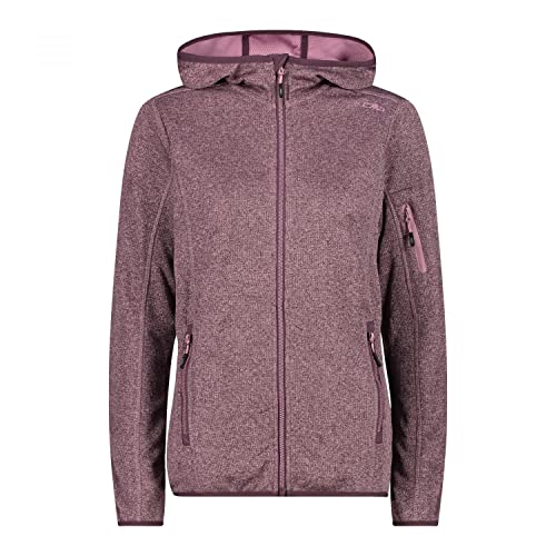 CMP damska kurtka Knit-Tech ze stałym kapturem, Plum-Fard, 54