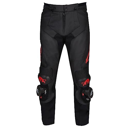 Furygan Raptor Pant EVO Sprzęt sportowy dla fanów, Mężczyźni, Czarno-Czerwony (Wielobarwny), 50