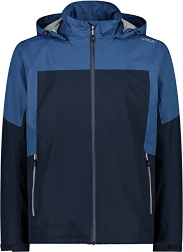 CMP męska kurtka z odpinanym kapturem, Black Blue, 46