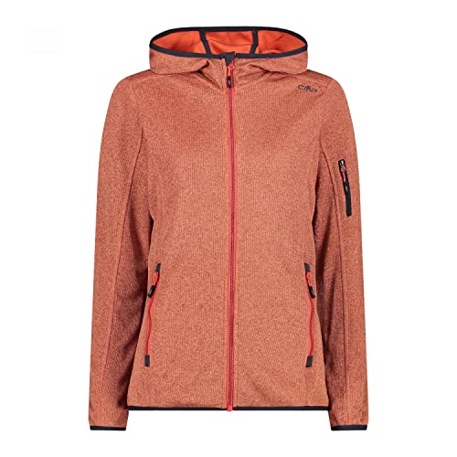 CMP damska kurtka Knit-Tech ze stałym kapturem, Campari-Lighter, 44