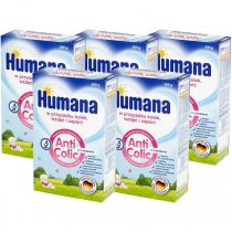 Humana Anticolic Mleko początkowe od urodzenia w przypadku kolek wzdęć i zaparć Zestaw 5 x 300 g