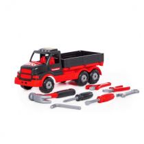 Polesie 95930 MAMMOET  Stalker samochód z burtami + zestaw narzędzi 7 elelmentów