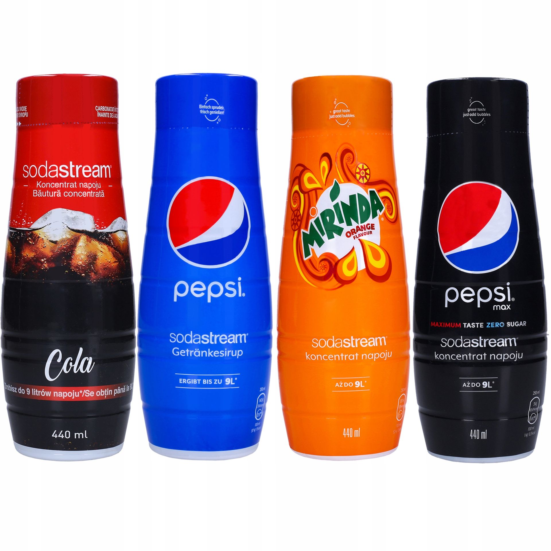 Zestaw Syrop Soda Stream Pepsi, Energy, 7up, Max