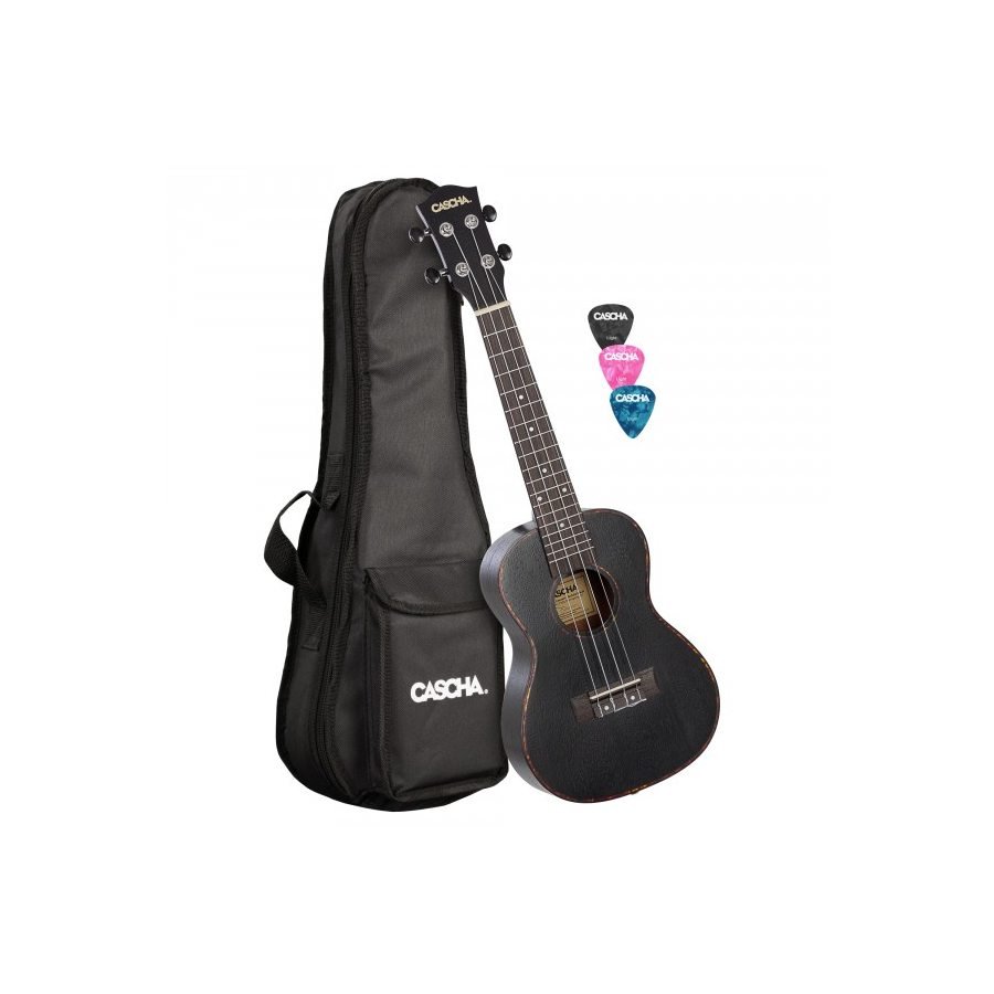 Ukulele koncertowe Premium Mahagoni  Set Schwarz Cascha