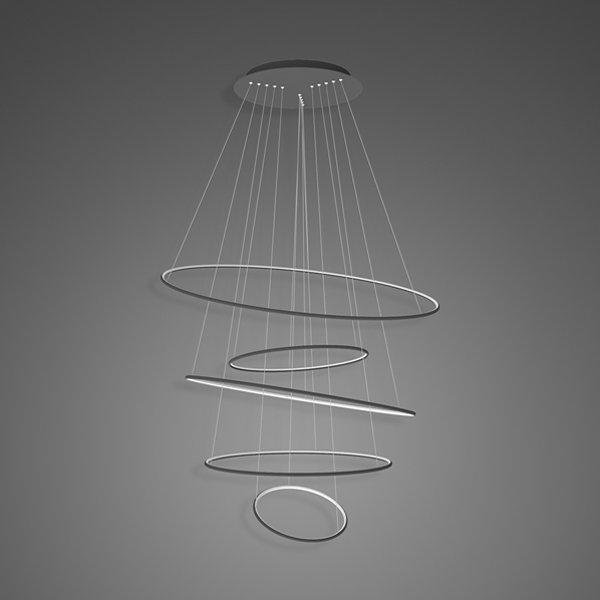 Altavola Design Lampa wisząca Lampa wisząca Ledowe okręgi No.5 150 cm 3k czarna ściemnialna LA085/P_150_in_3k_black_dimm