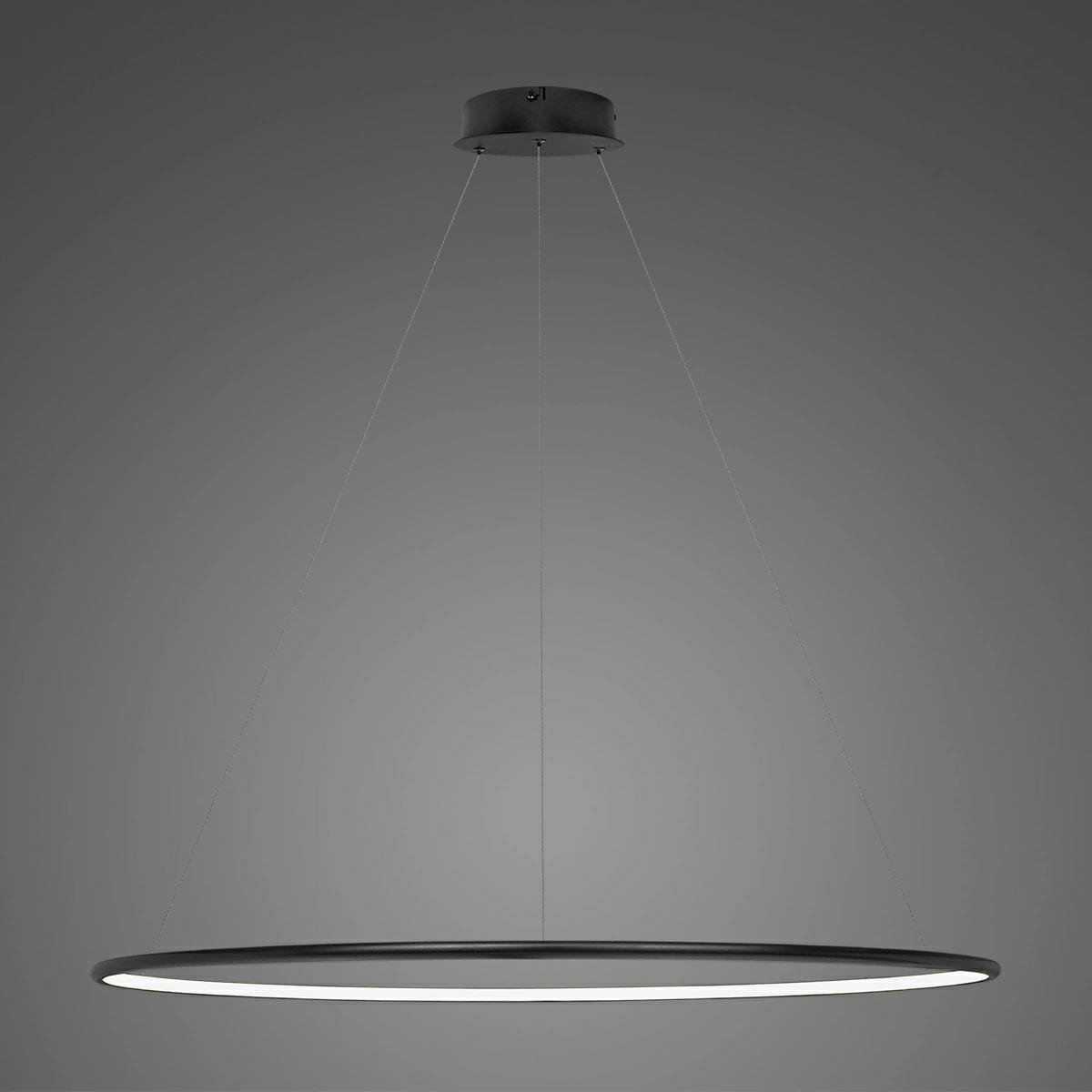 Altavola Design Lampa sufitowa Nowoczesna lampa sufitowa LED czarna Altavola okręgi ledowe LA073/P_120_in_4k_black_dimm LA073/P_120_in_4k_black_dimm