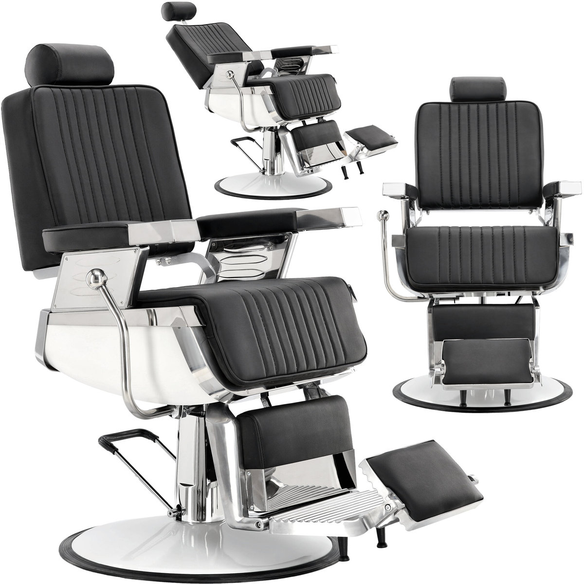 Barber King Fotel fryzjerski barberski hydrauliczny do salonu fryzjerskiego barber shop Heron Barberking w 24H PRE-K12-ENZO-9130C