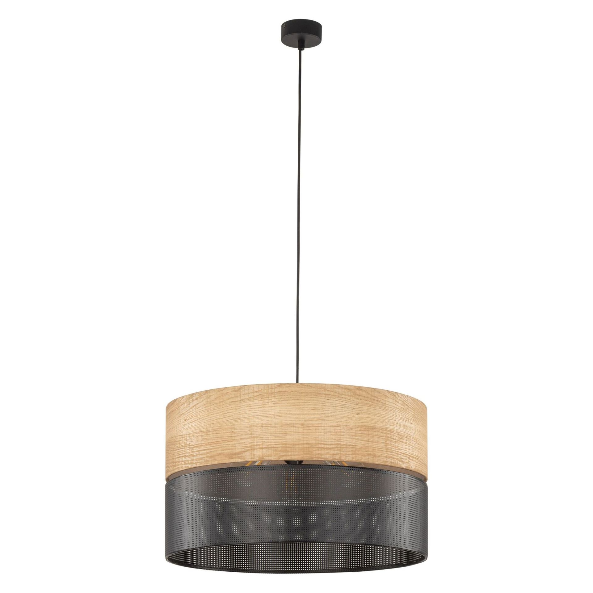 Designerska lampa z drewnem, regulowana wysokość TK 4798 z serii NICOL