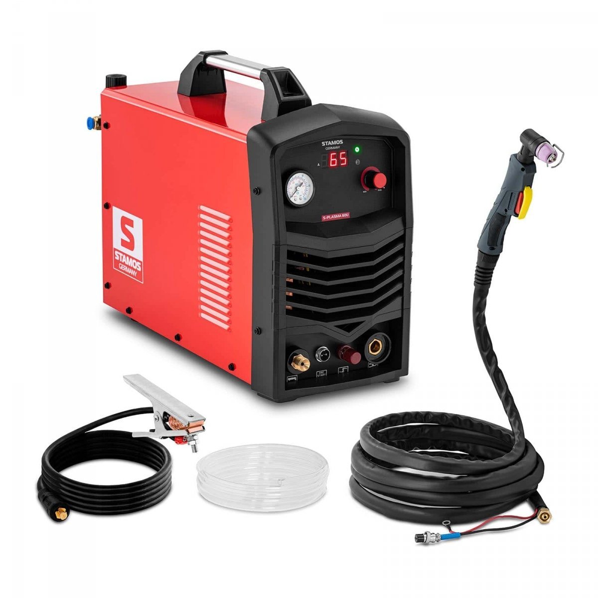 Stamos Germany Przecinarka plazmowa - 65 A - cykl pracy 100% - 400 V - IGBT - zapłon HF S-PLASMA 60U