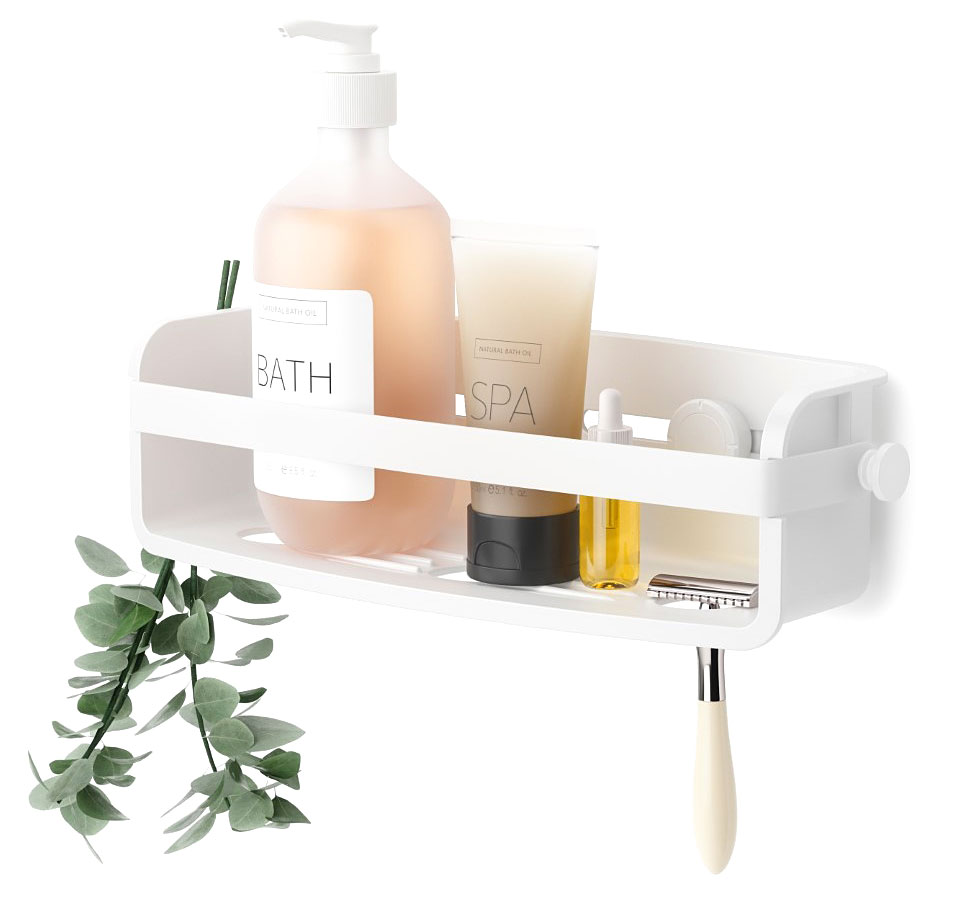 Biała Półka Pod Prysznic Na Przyssawki D3-B10