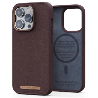 Njord by Elements Etui do iPhone 14 Pro Max Dark Brown z prawdziwej skóry