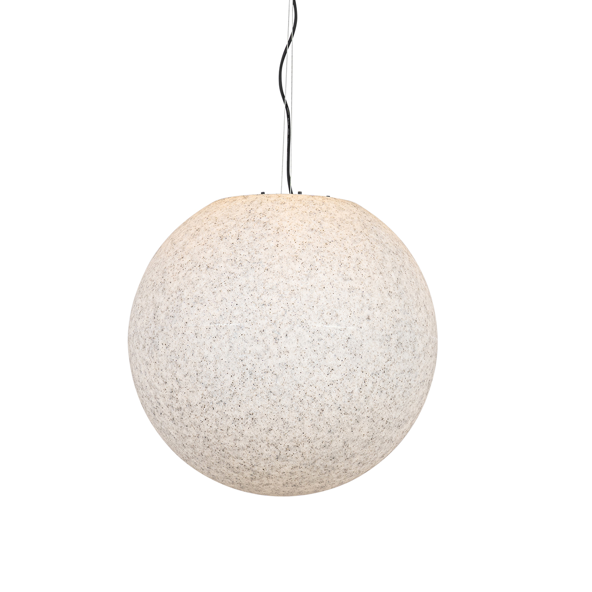 QAZQA Nowoczesna lampa wisząca zewnętrzna szara 56 cm IP65 - Nura