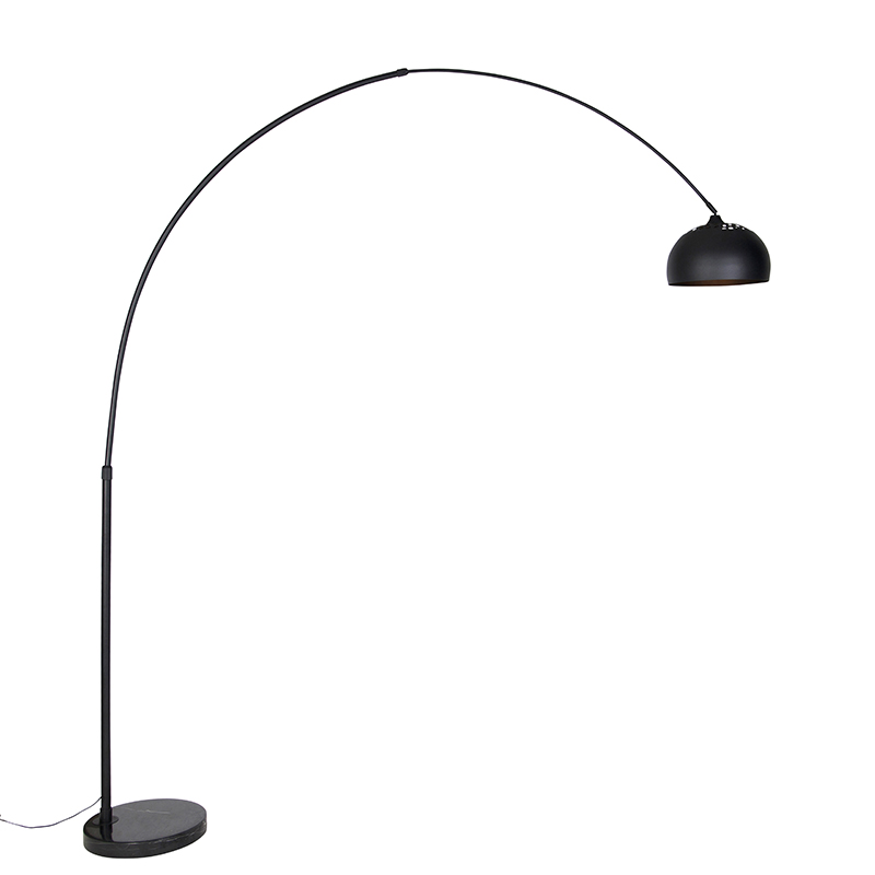 QAZQA Nowoczesna lampa łukowa czarna - XXL