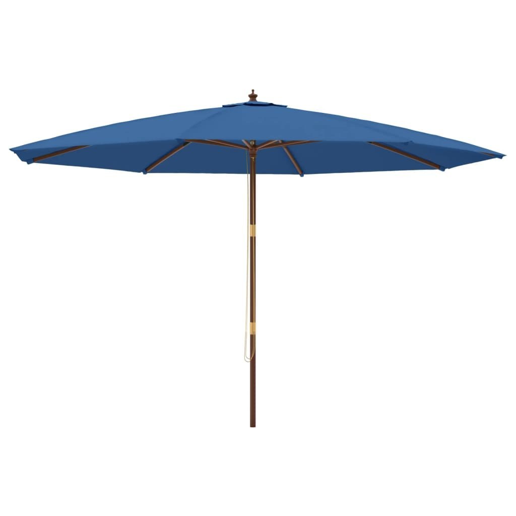 Parasol ogrodowy na drewnianym słupku, lazurowy, 400x273 cm Lumarko