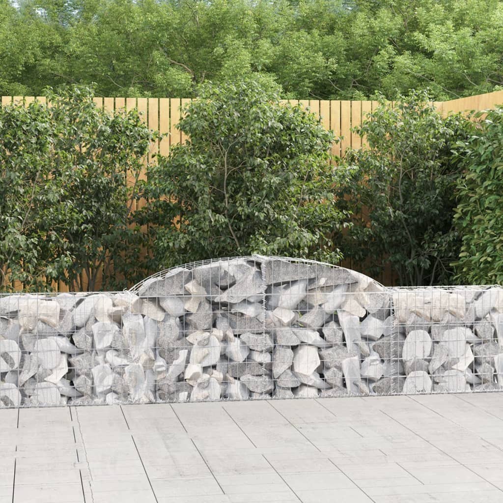 vidaXL Kosze gabionowe, 20 szt., 300x30x60/80 cm, galwanizowane żelazo