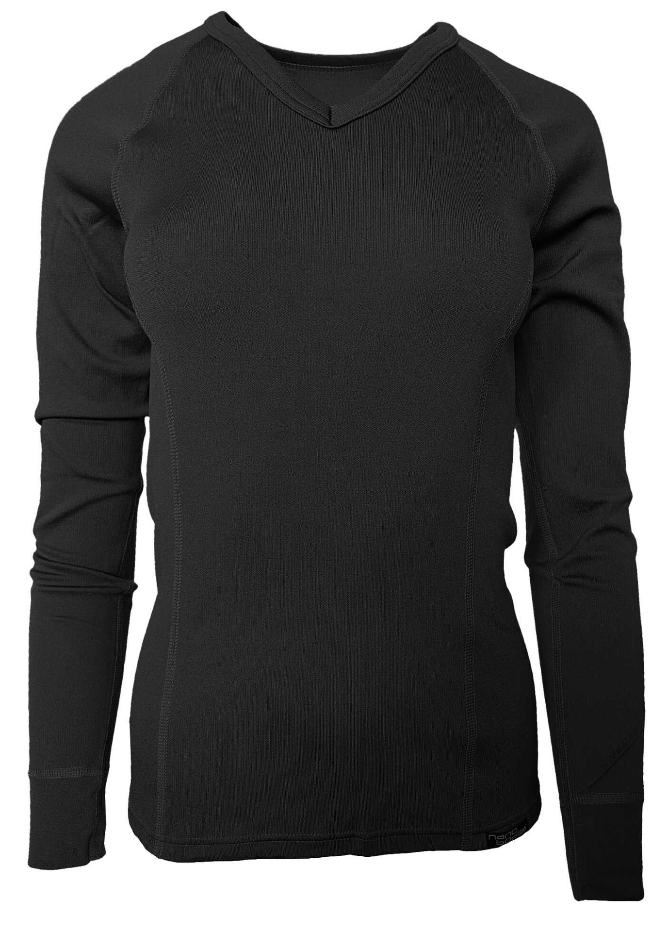 GOLF NANOT-shirt długi rękaw V .damskie .XXL .czarny