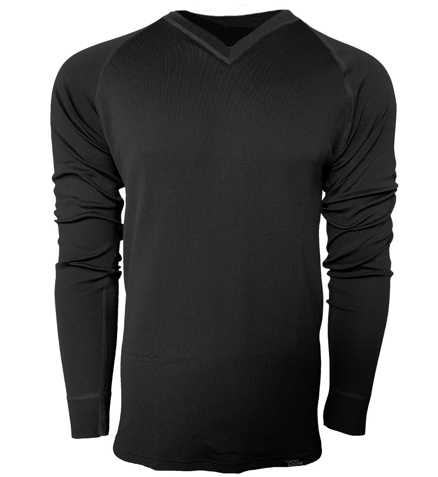 GOLF NANOT-shirt długi rękaw V .męskie .M .czarny